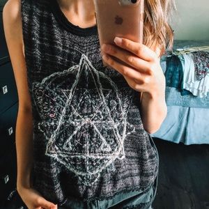 Free People Lace Up Muscle Tank